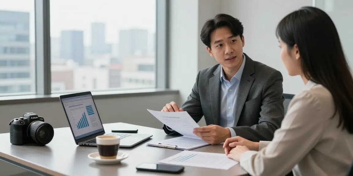 Comparison of merchant cash advance vs loan during financial consultation with advisor and business owner.