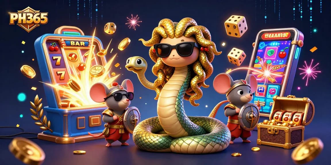 Experience thrilling wins at PH365 with Medusa, a warrior mouse, and exciting casino elements!
