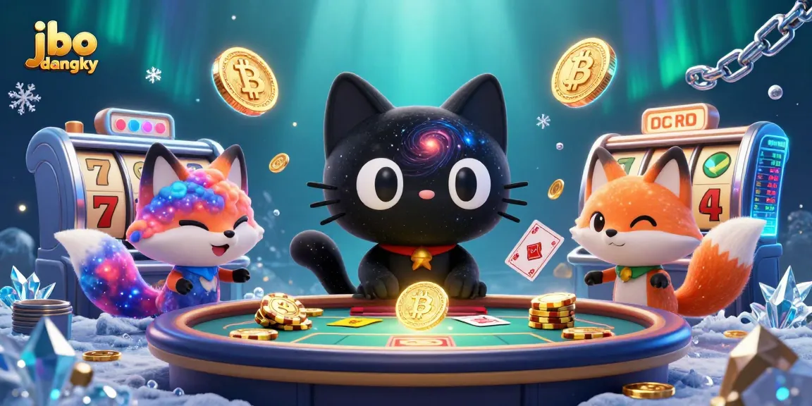 Engage in thrilling gameplay with jbo dangky, featuring vibrant characters at a cosmic casino.