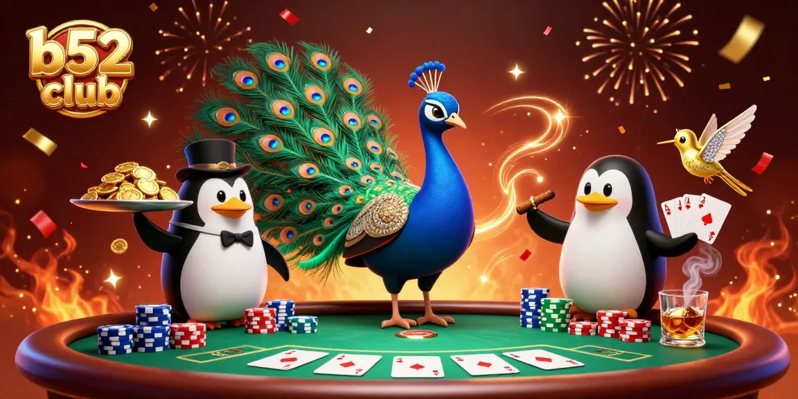 Engage with the thrilling b52 club casino experience featuring vibrant characters and poker elements.