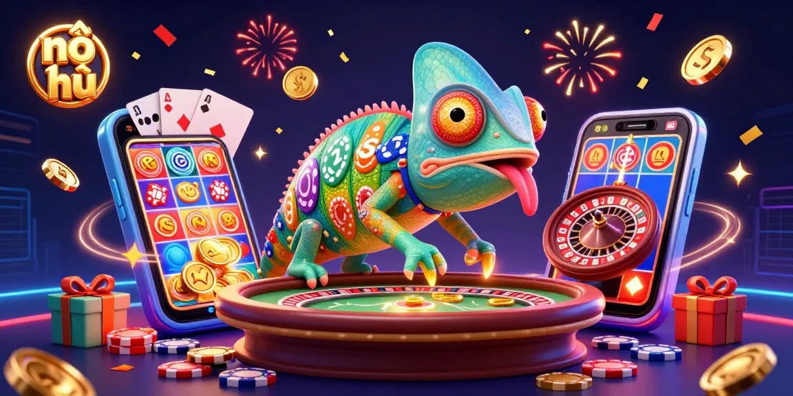 Experience nổ hũ with dynamic 3D casino elements, showcasing a vibrant gaming scene.