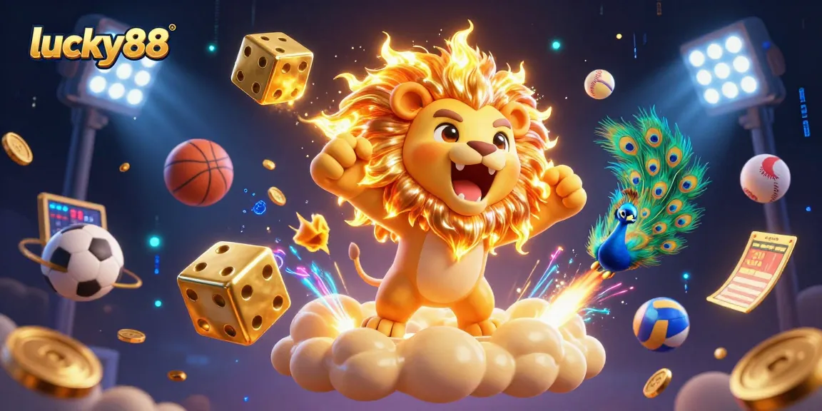 Win big with lucky88 through an enchanting 3D casino scene filled with dynamic sports elements.
