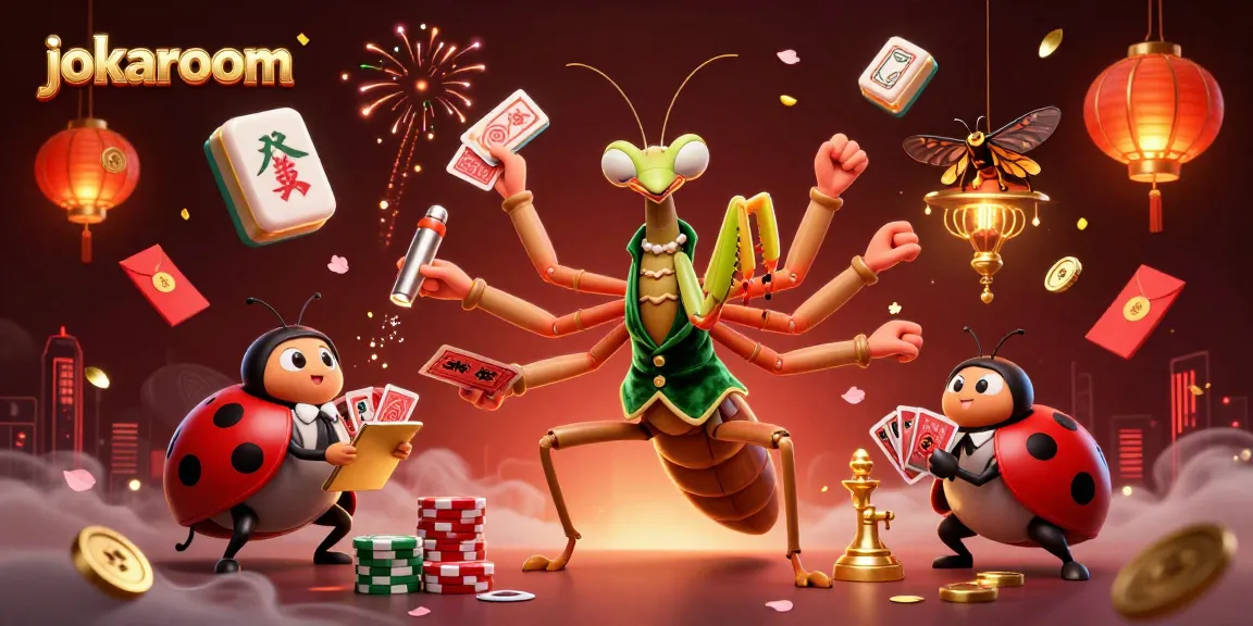 Experience thrilling gaming with jokaroom's vibrant casino scene featuring unique characters and elements.