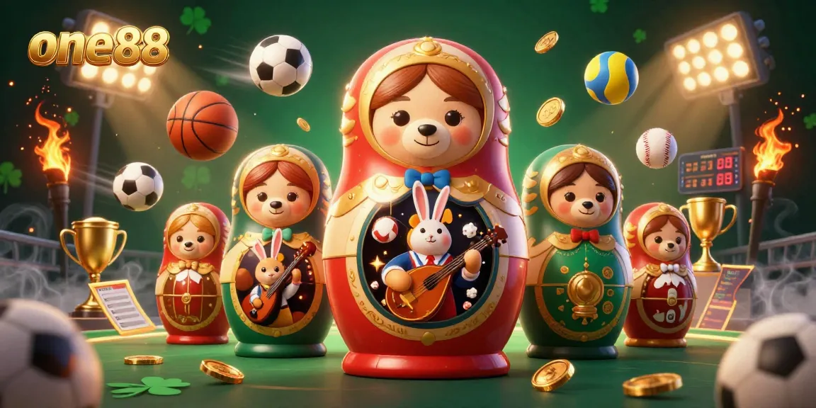 Experience one88's lively casino ambiance with dynamic sports elements and colorful characters.