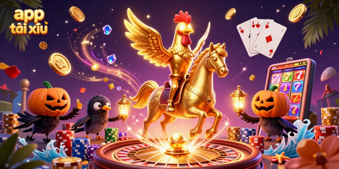 Experience thrill with the app tài xỉu, featuring a vibrant casino scene full of excitement and winning potential.